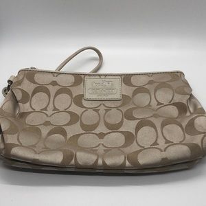 Large Coach Nude Wristlet